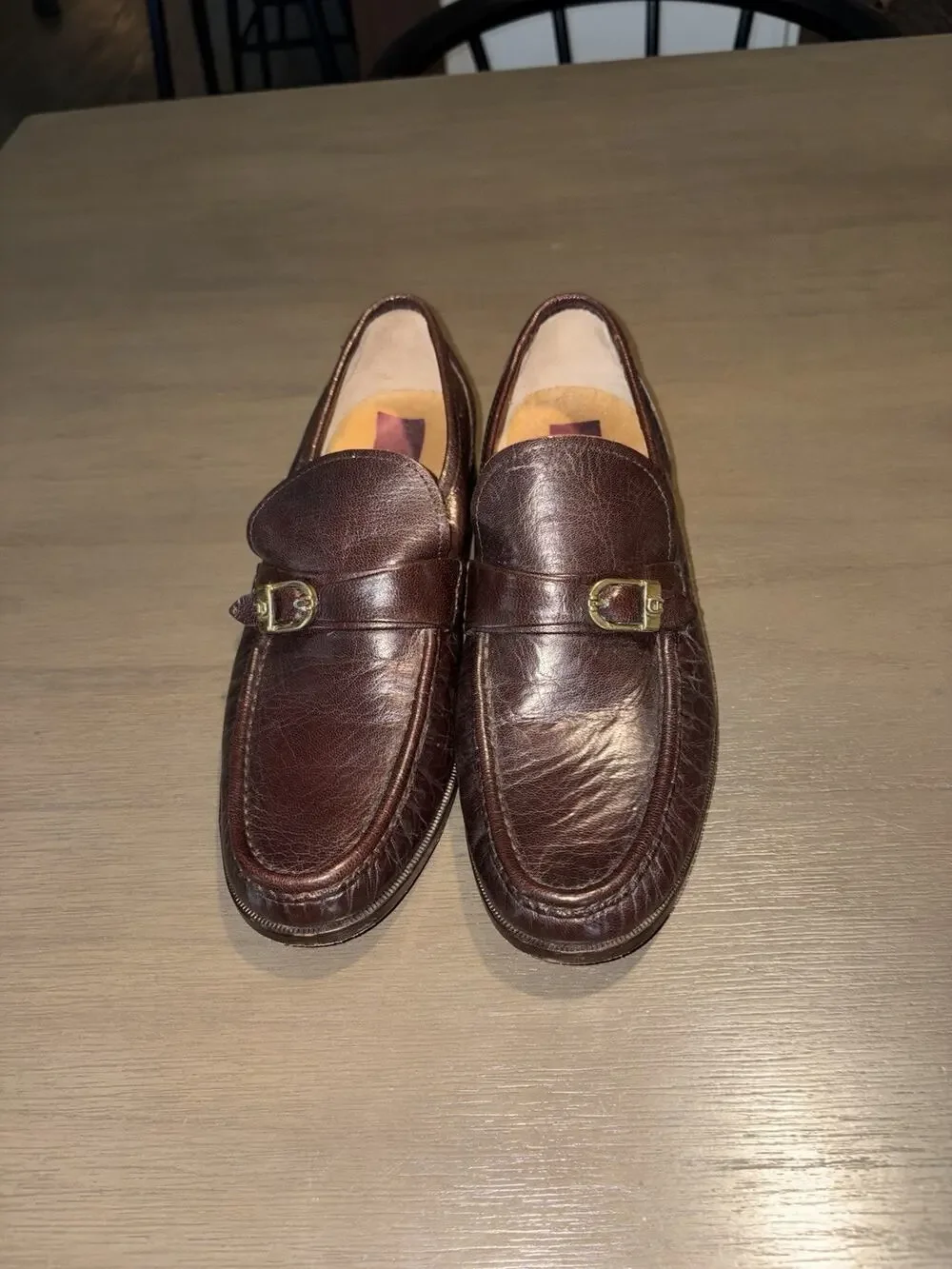 Vintage Aigner Men’s 9D Brown Leather Horsebit Loafers Made in Italy